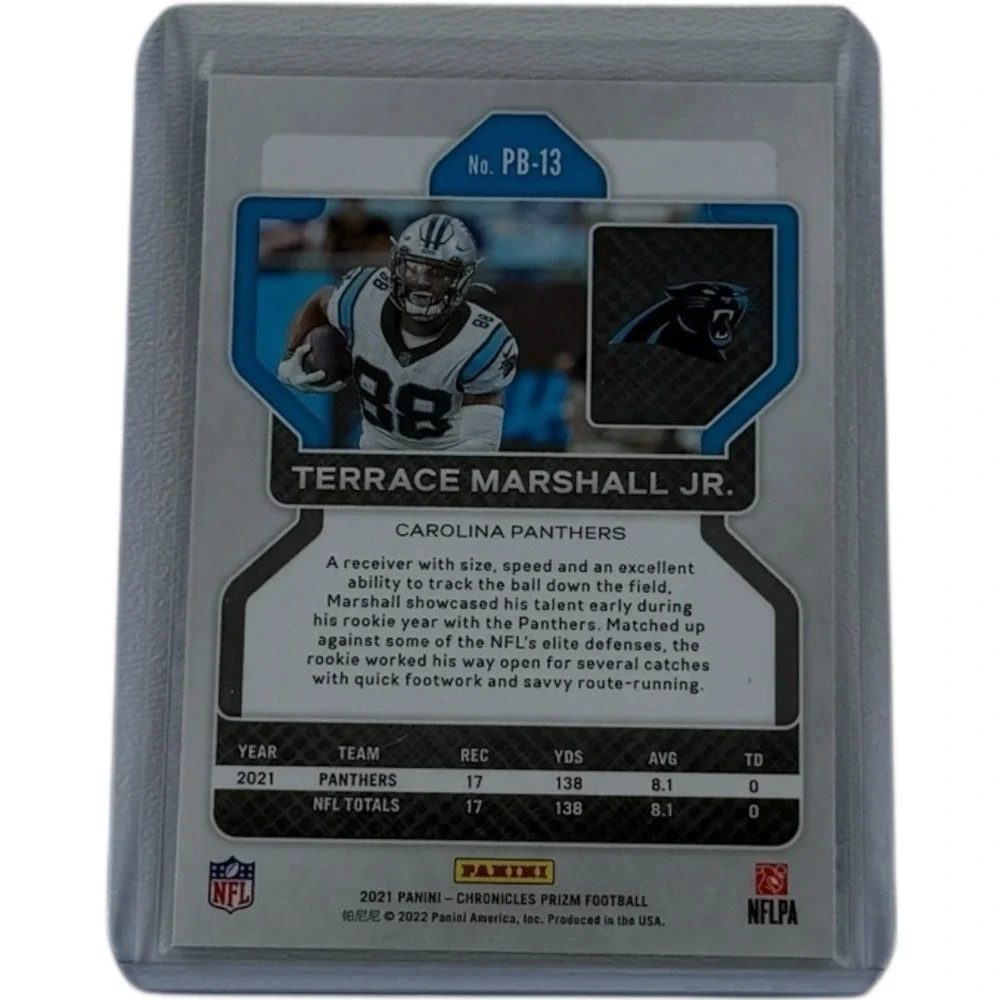 2021 Panini Chronicles - Prizm Black Terrace Marshall Jr. #PB-13 (RC)‎